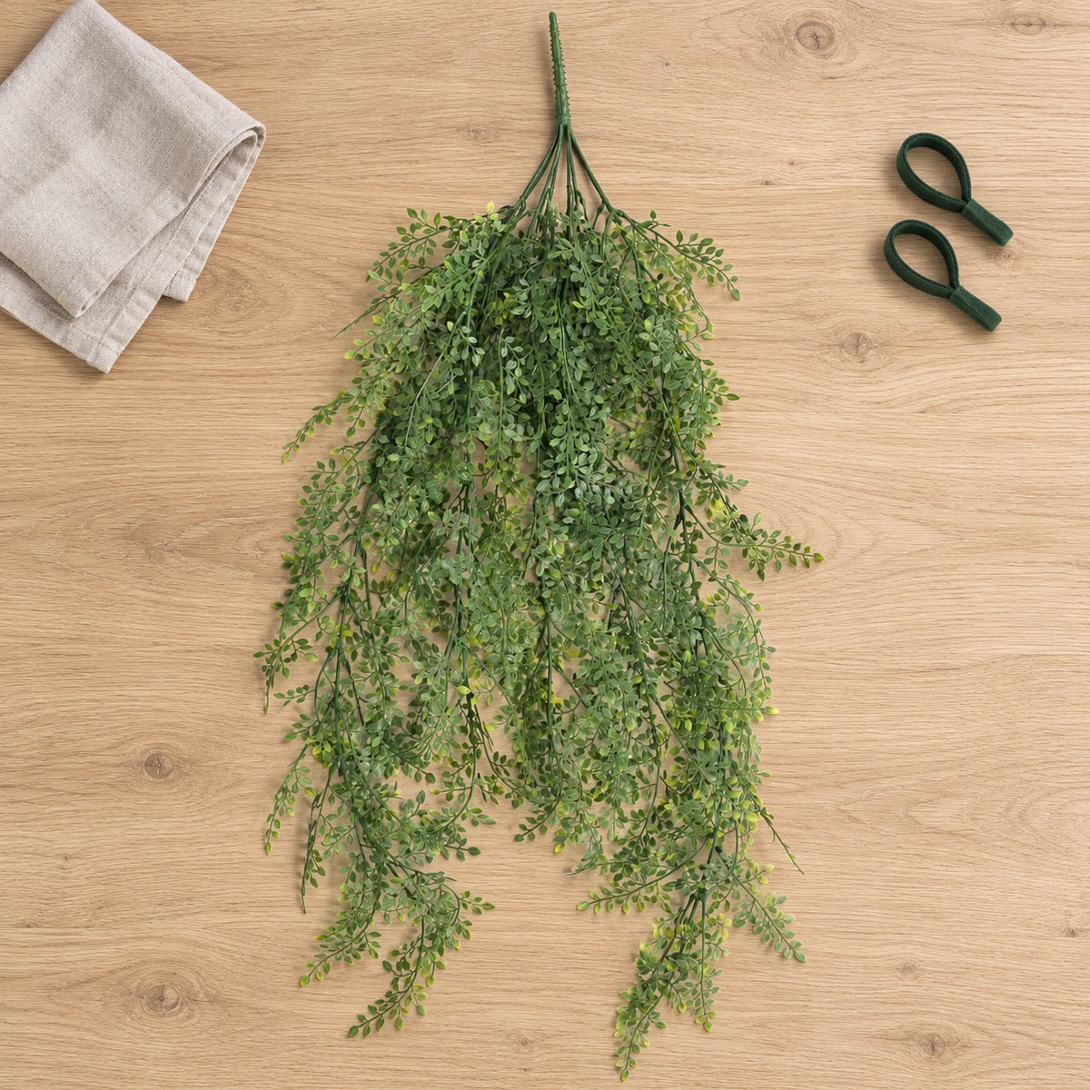 Artificial Hanging Plant (Maiden Hair Fern) UV Resistant 90cm - styled product image A