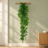 Vivid Green Hanging Artificial Ruscas Plant UV Resistant 120cm - styled product image C