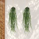 Artificial Hanging Potted Plant (Willow Leaf) 66cm UV Resistant - styled product image C