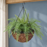 Large Artificial Hanging Basket (Fern Hanging Basket) UV Resistant - styled product image A