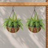 Large Artificial Hanging Basket (Fern Hanging Basket) UV Resistant - styled product image B