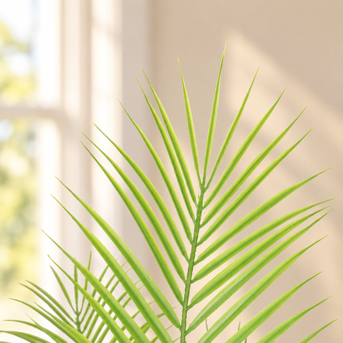 Nearly Natural Sweeping Artificial Modern Bushy Areca Fern Tree 120cm - styled product image C