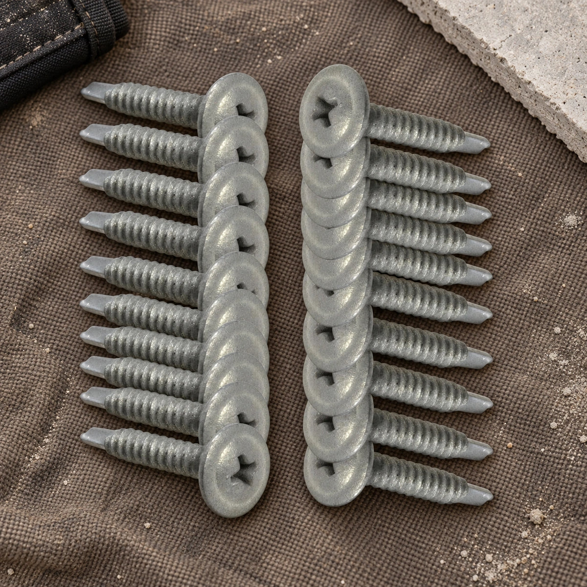 Cement Sheet & Blueboard Green Wall Screws 20pc - styled product image B