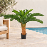 Premium Artificial Cycas / Cycad Palm Tree 105cm UV Resistant - styled product image B