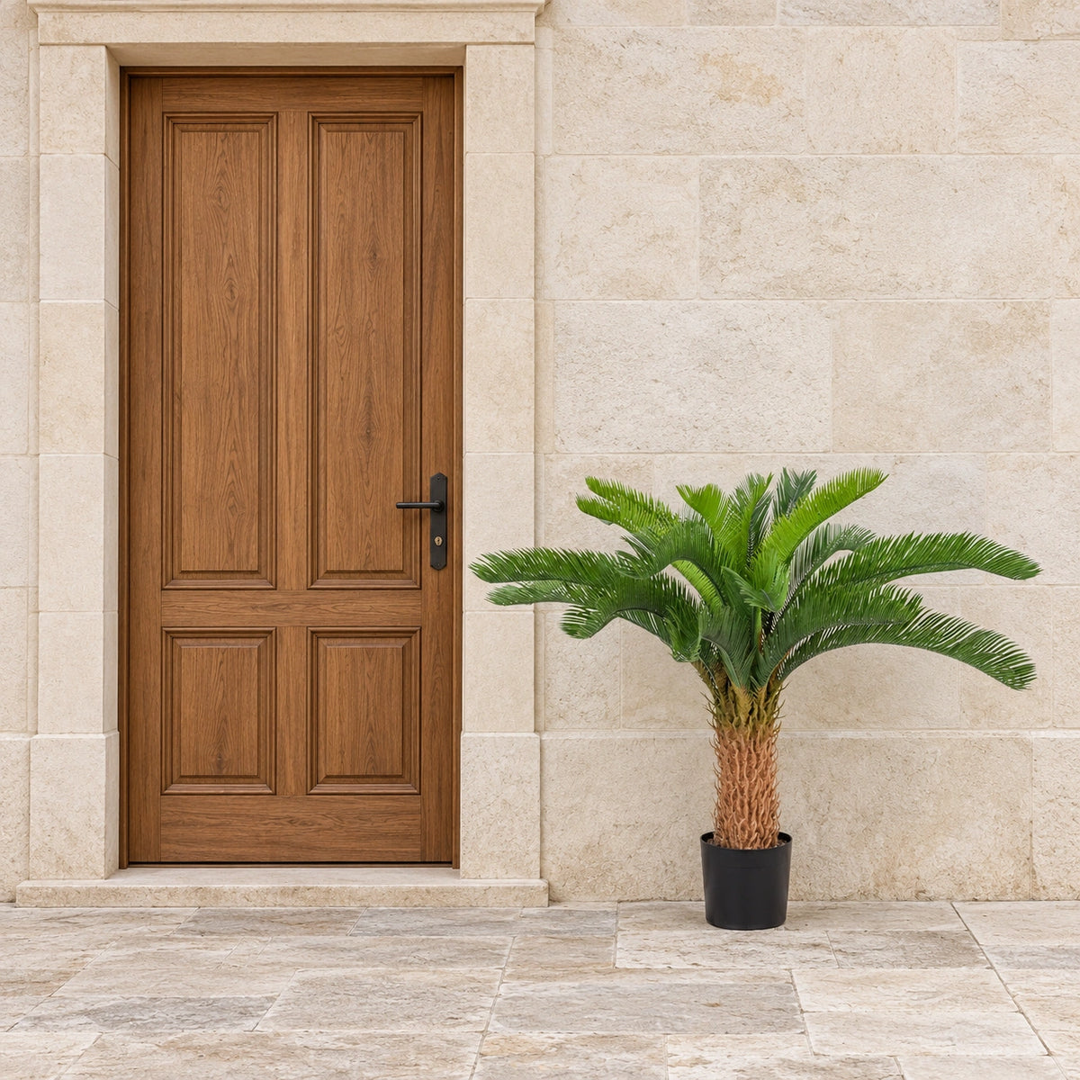 Premium Artificial Cycas / Cycad Palm Tree 105cm UV Resistant - styled product image C