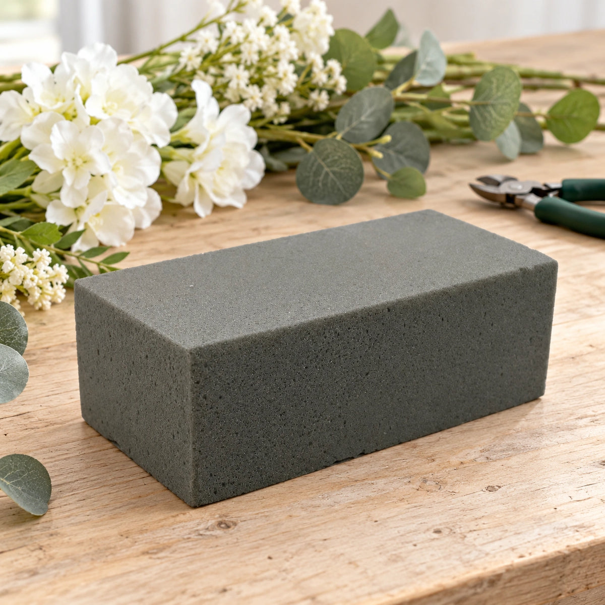 20 Pieces of Dry Floral Foam Bricks 23cm x 11cm x 8cm (Artificial Plant Foam Blocks - formaldehyde FREE) - styled product image A