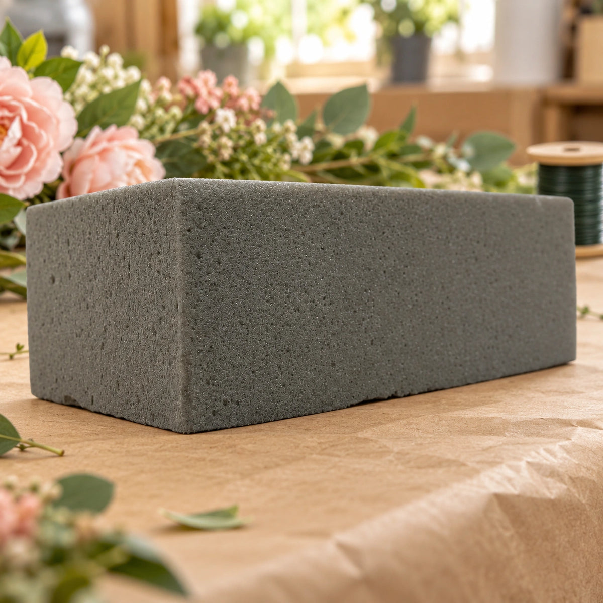 20 Pieces of Dry Floral Foam Bricks 23cm x 11cm x 8cm (Artificial Plant Foam Blocks - formaldehyde FREE) - styled product image B