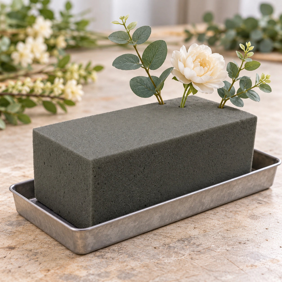 20 Pieces of Dry Floral Foam Bricks 23cm x 11cm x 8cm (Artificial Plant Foam Blocks - formaldehyde FREE) - styled product image C
