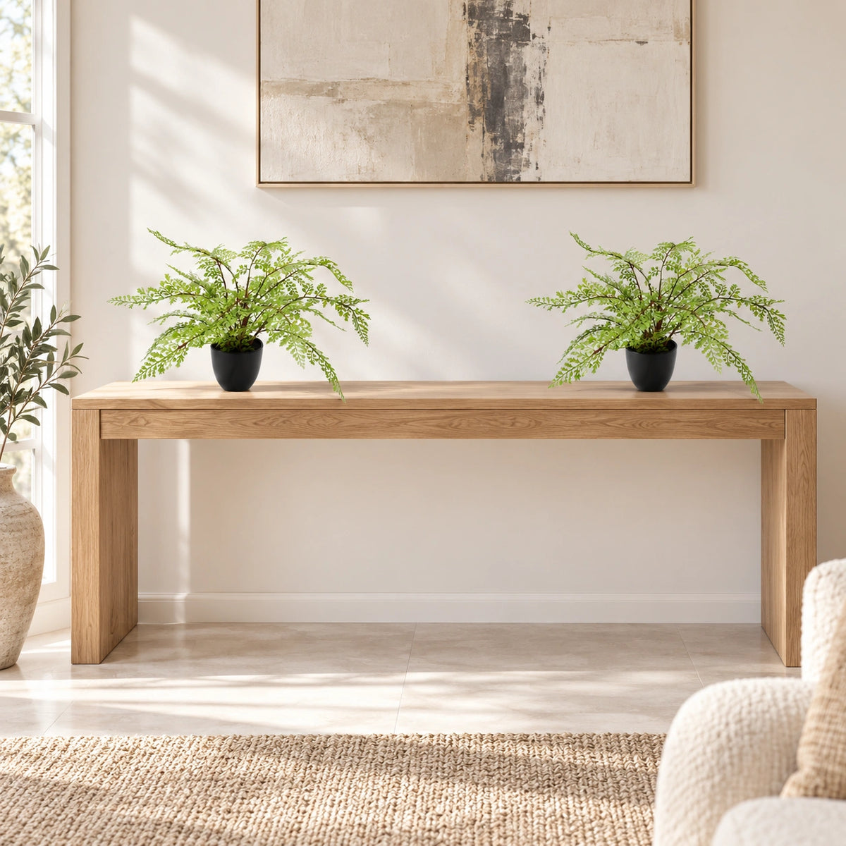 Artificial Small Potted Fern 35cm - styled product image B