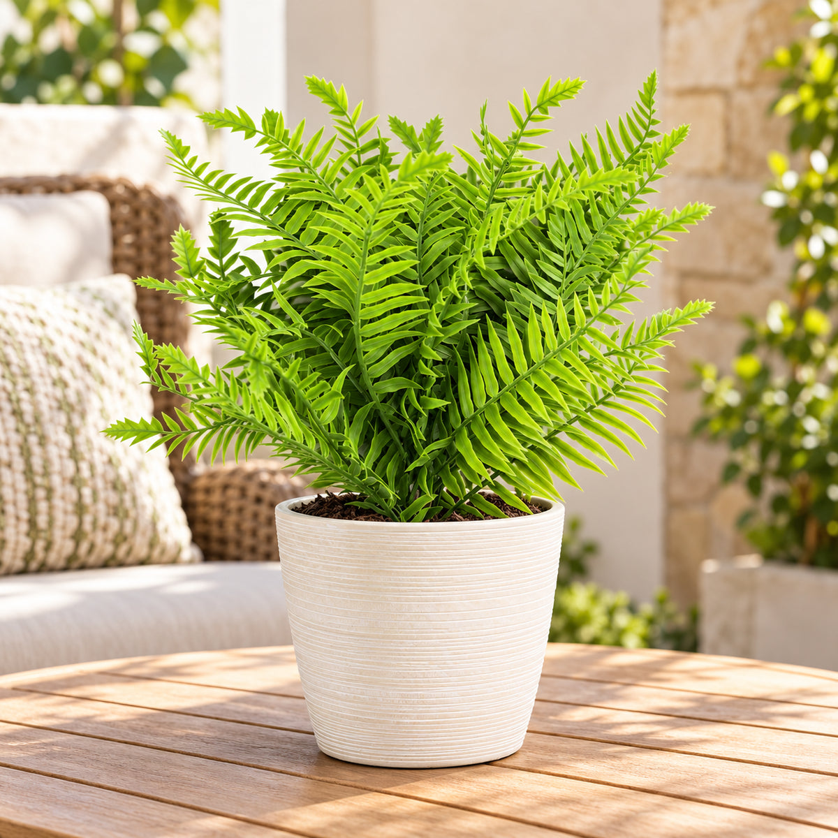 Artificial Fern (Lady Fern) 40cm UV Resistant - styled product image B