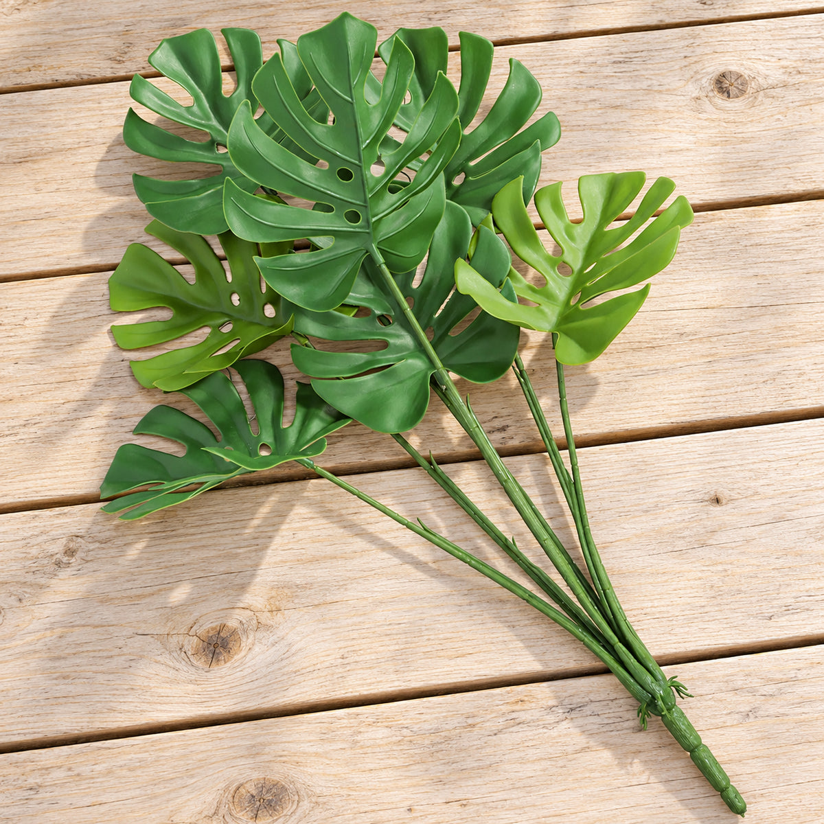 Artificial Monstera Split Leaf Philodendron Plant Stem 60cm UV Resistant - styled product image B