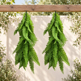 Artificial Extendable Hanging Bright Green Hanging Fern Bush Vine UV Resistant 55cm - styled product image B