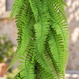 Artificial Extendable Hanging Bright Green Hanging Fern Bush Vine UV Resistant 55cm - styled product image C