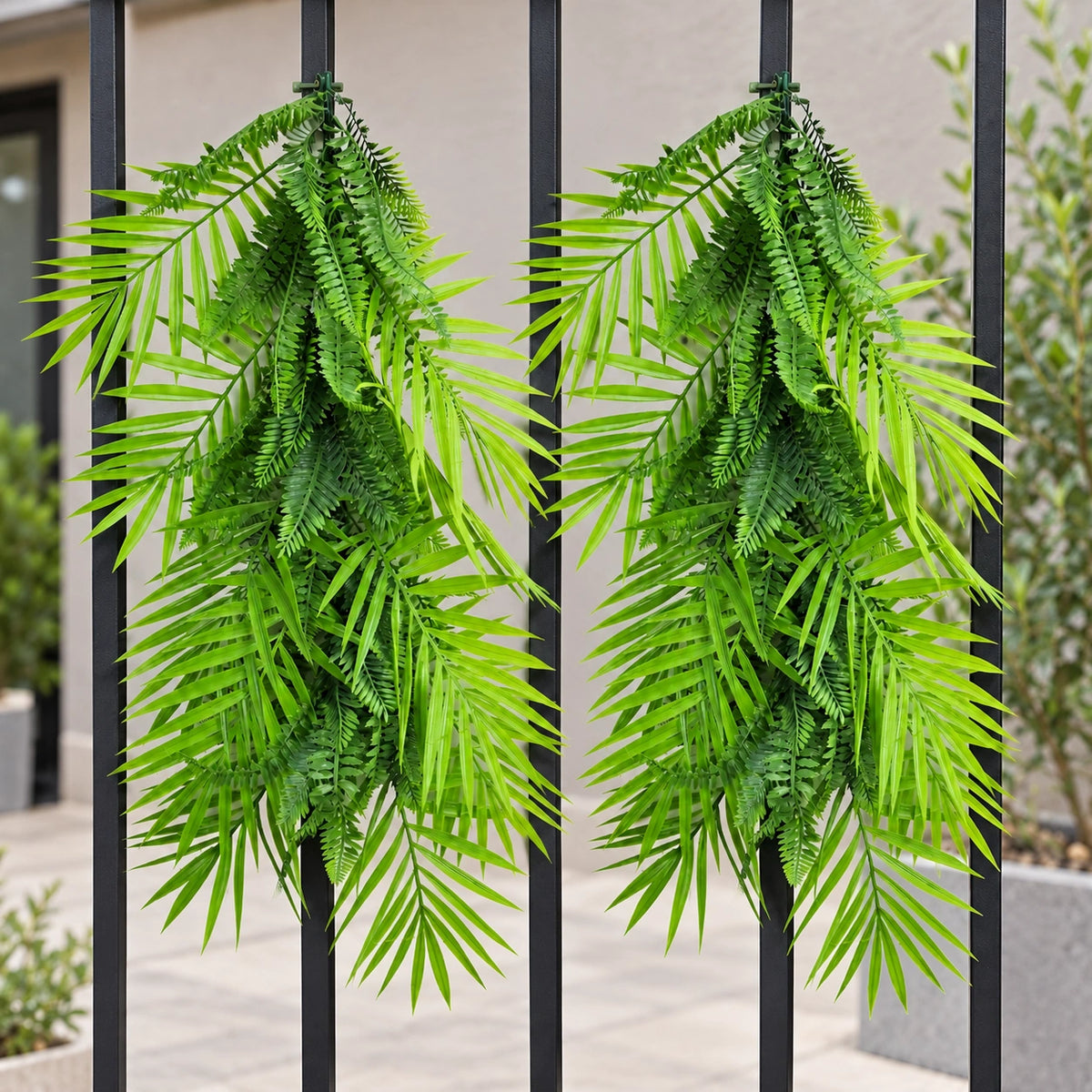 Artificial Extendable Hanging Tropical Palm and Fern Vine 55cm UV Resistant - styled product image C