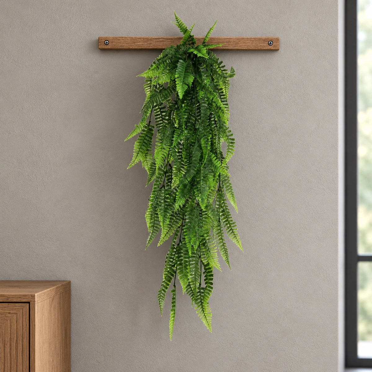 Artificial Hanging Bracken Fern Stem UV Resistant 77 cm - styled product image C