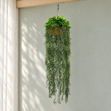 Artificial Hanging Fern Basket UV Resistant 35cm x 140cm - styled product image C