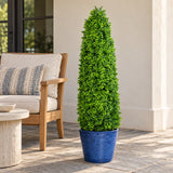 Premium Artificial 120cm Bright Buxus Tree UV Resistant - styled product image C