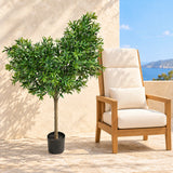 Premium Artificial Olive Tree 130cm UV Resistant - styled product image A