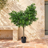 Premium Artificial Olive Tree 130cm UV Resistant - styled product image B