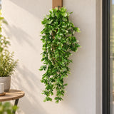 Artificial Mixed Green & White Hanging Jasmine 73cm UV Resistant - styled product image B