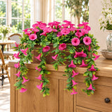 Artificial Draping Pink Petunia Window Box Planter 50cm - styled product image B