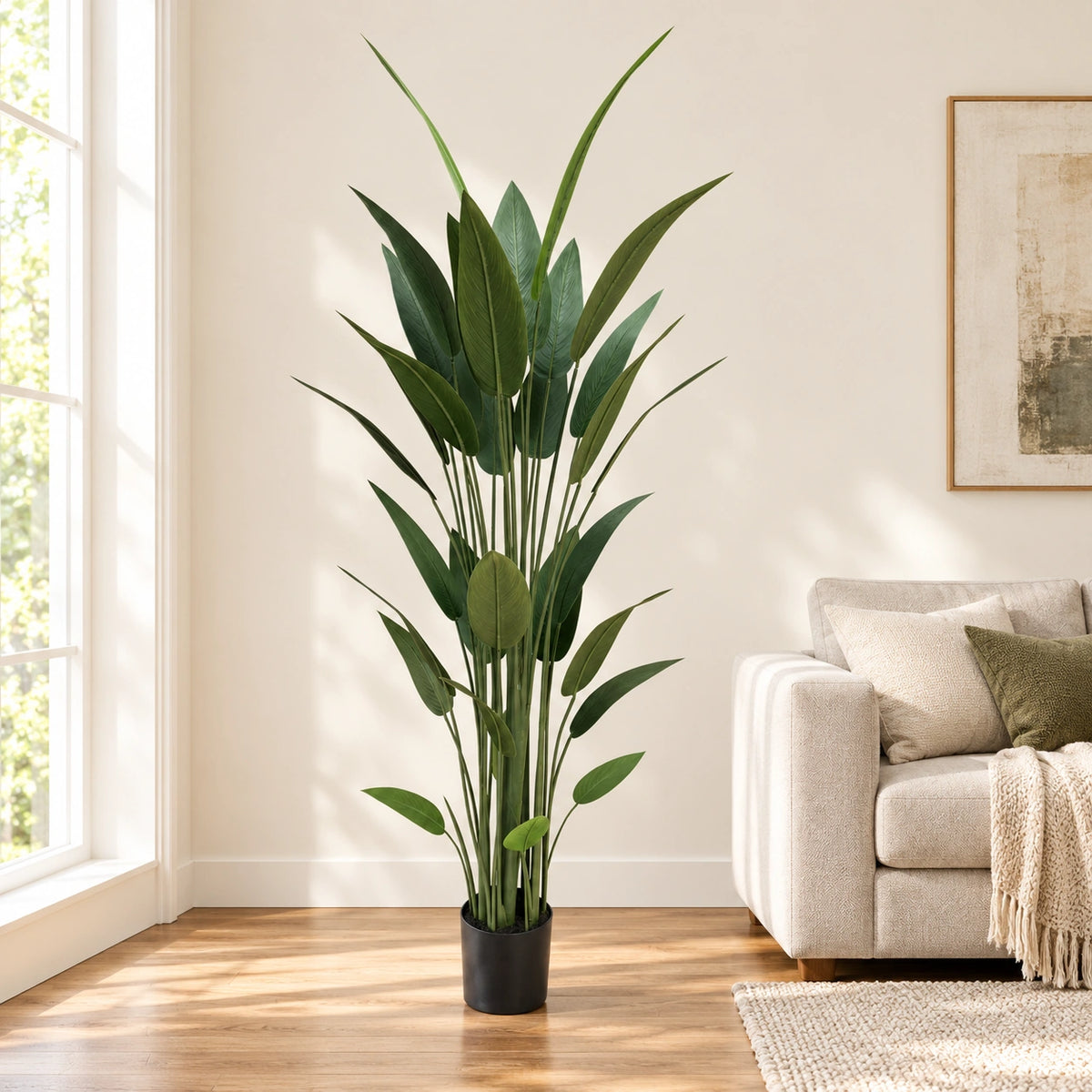 Premium Artificial Bird of Paradise 210cm - styled product image A