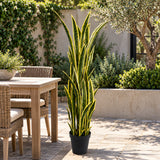 Premium Artificial Snake Plant (Sansevieria) 150cm UV Resistant - styled product image A