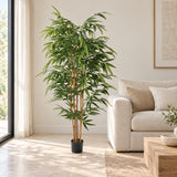 Premium Artificial Bamboo Plant With Natural Canes 180cm - styled product image B
