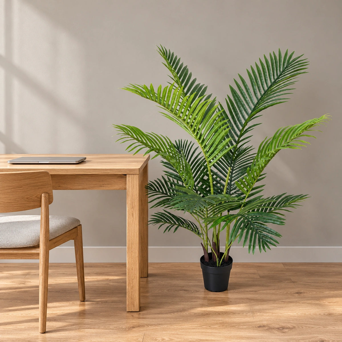 Artificial Potted Areca Palm Tree 120cm - styled product image C