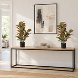 Artificial Potted Flaming Zebra (Codiaeum variegatum / crotons) 55cm - styled product image C