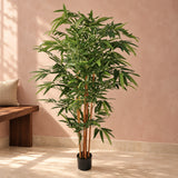 Premium Two-tone Green Artificial Bamboo Plant 150cm - styled product image C