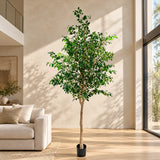 Ultra Realistic Extra Large Artificial Ficus Tree 300cm | Weeping Fig Indoor Plant - styled product image A