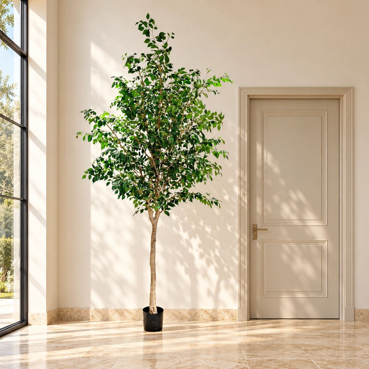 Ultra Realistic Extra Large Artificial Ficus Tree 300cm | Weeping Fig Indoor Plant - styled product image B