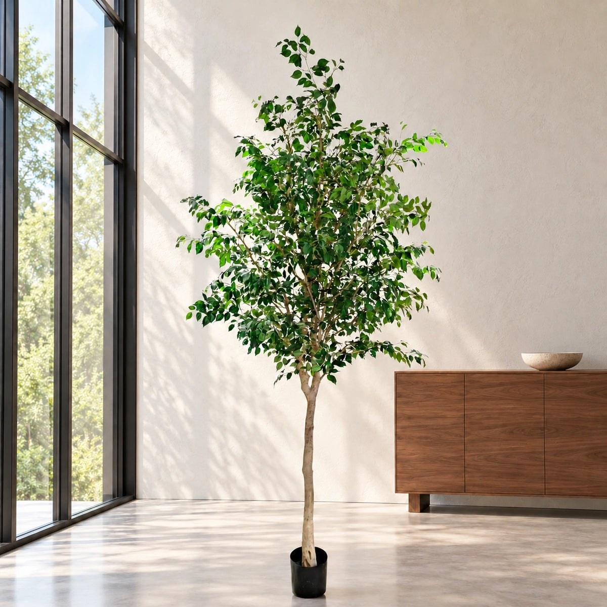 Ultra Realistic Extra Large Artificial Ficus Tree 300cm | Weeping Fig Indoor Plant - styled product image C