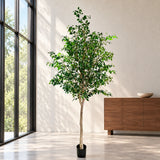 Ultra Realistic Extra Large Artificial Ficus Tree 300cm | Weeping Fig Indoor Plant - styled product image C