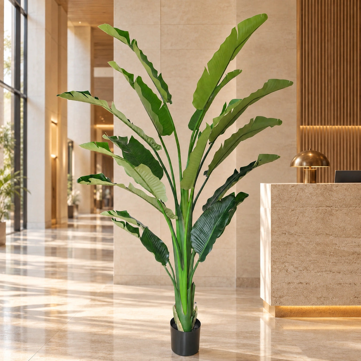 Ultimate Luxury Extra Large Artificial Bird of Paradise Plant 240cm | Strelitzia Nicolai - styled product image B