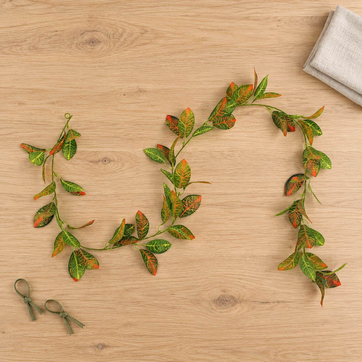 Artificial Croton Vine / Hanging Garland 180cm - styled product image A