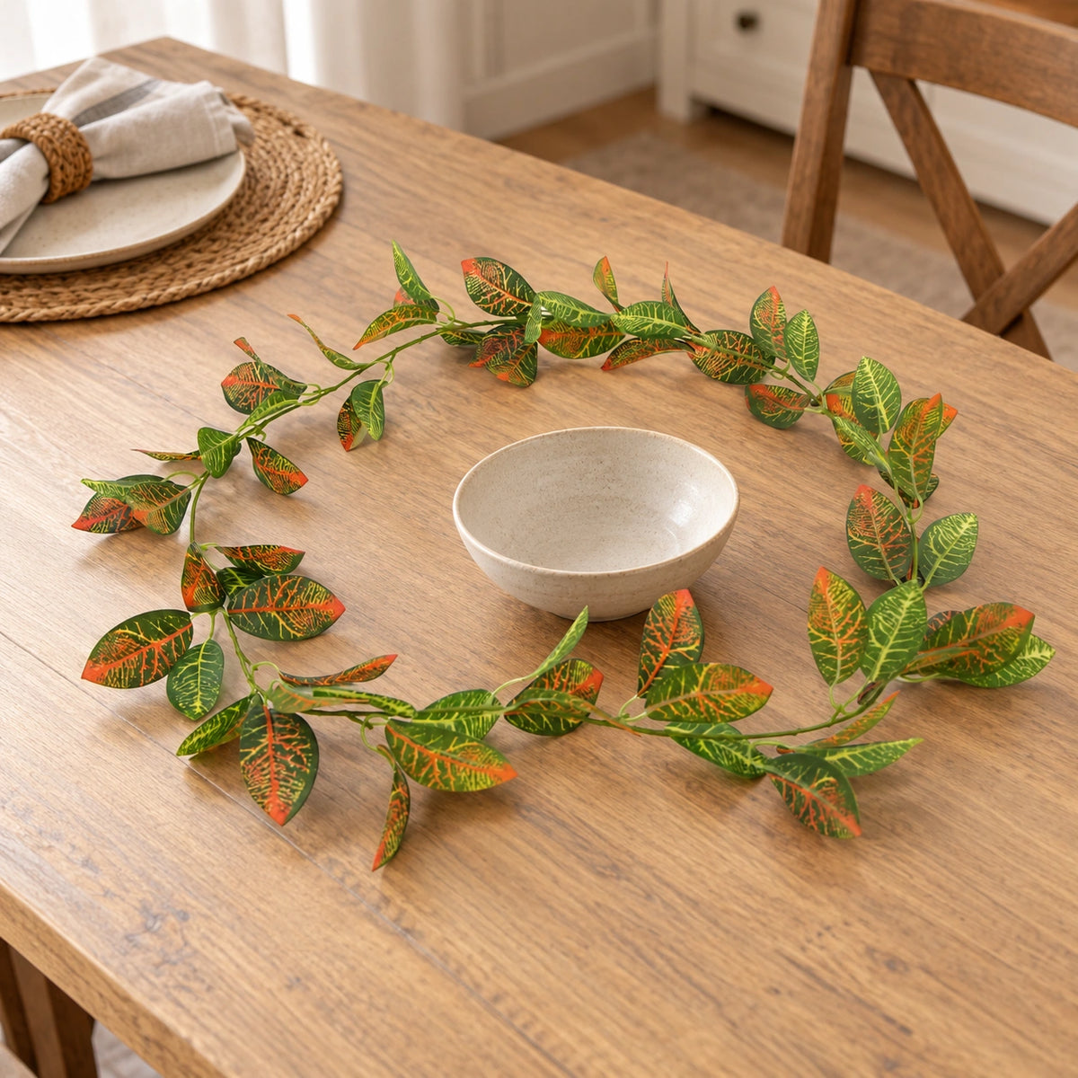Artificial Croton Vine / Hanging Garland 180cm - styled product image B