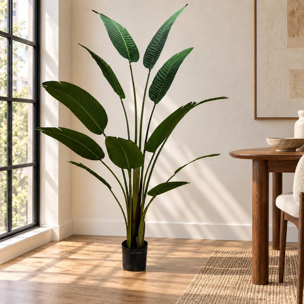 Grand Artificial Potted Travelers Palm (Banana Palm Tree) 160cm - styled product image C