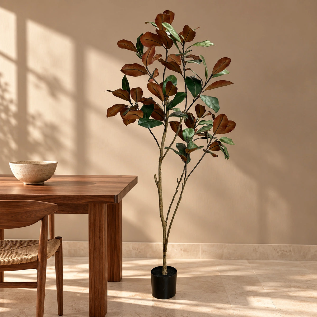 Potted Artificial 180cm Magnolia Tree - styled product image B