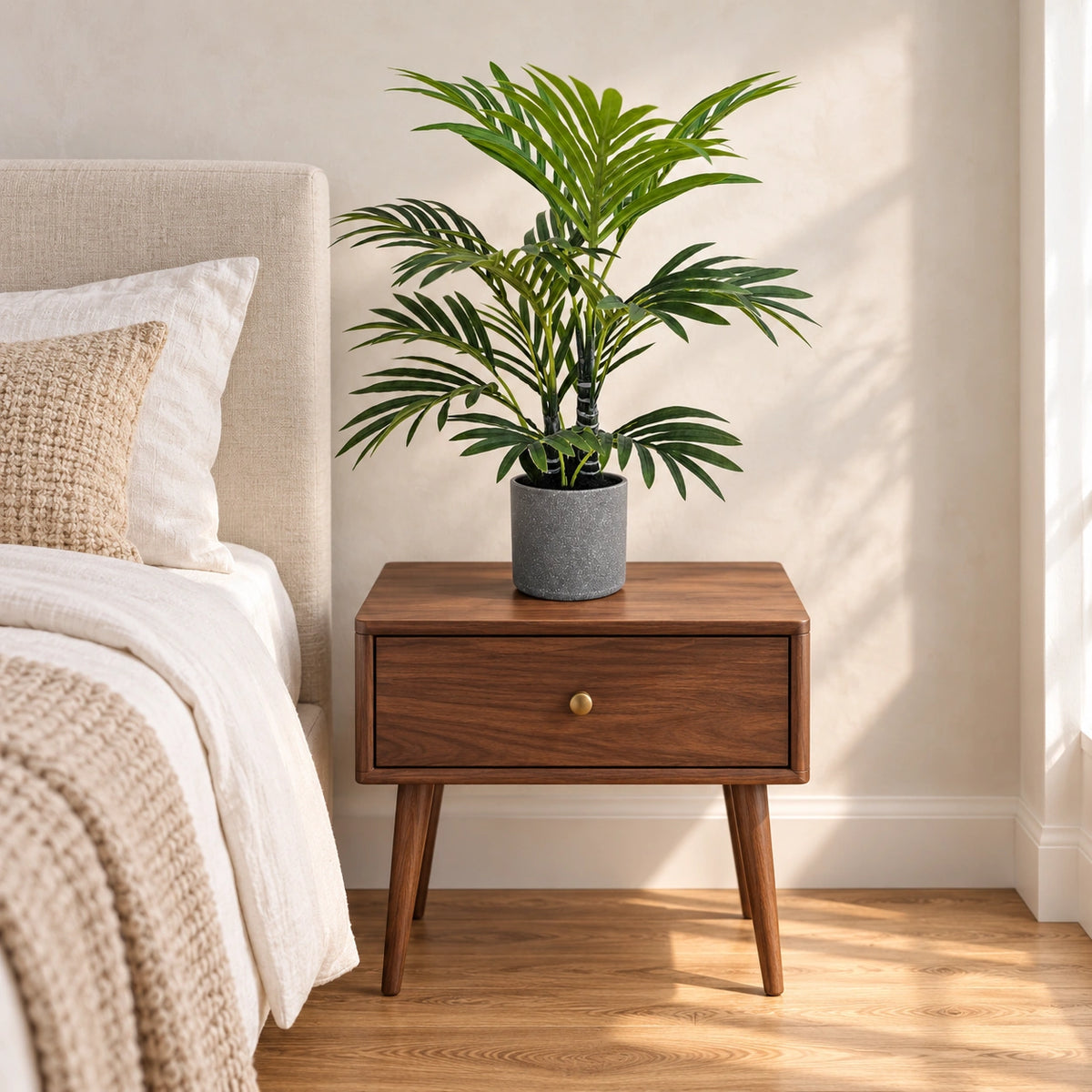 Premium Artificial Potted Premium Mini Palm Tree 55cm - styled product image C