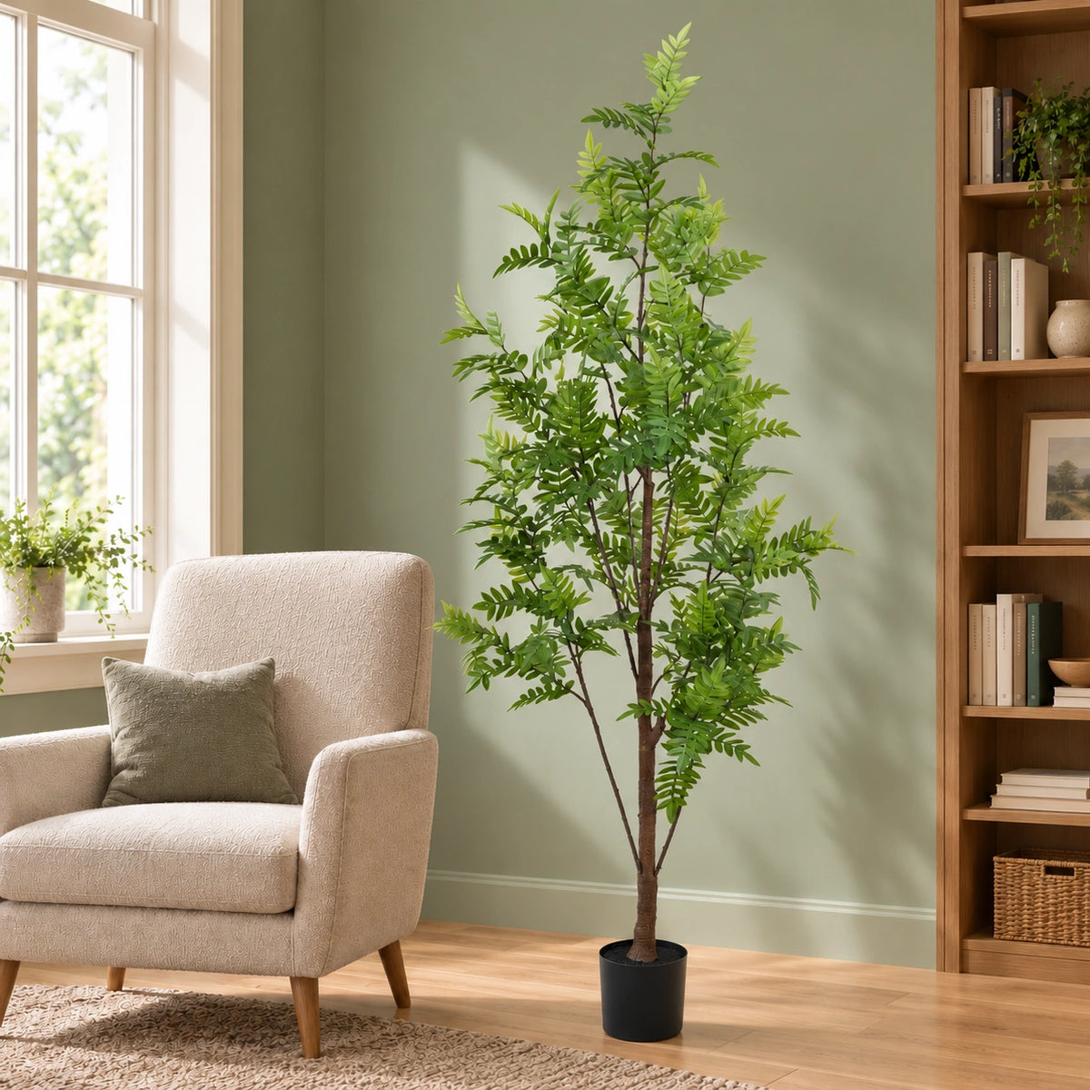 Premium Real Touch Artificial Bracken Palm Tree 180cm - styled product image C