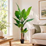 Nearly Natural Artificial Tree Taro Elephant Ear Palm 170cm - styled product image B