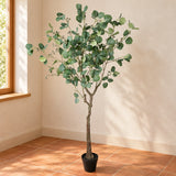 Artificial Eucalyptus Tree (Red Box Eucalyptus Polyanthemos) 150cm - styled product image C