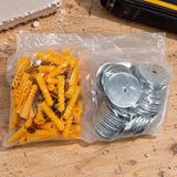 Budget Pack Screw, Washer & Plug Kit (Timber, Drywall and Plaster) 50 Pack - styled product image A