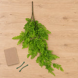 Hanging Native Green Dense Maiden Hair Fern Bush UV Resistant 80cm - styled product image A