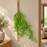80cm Hanging Fresh Green Dense Maiden Hair Fern Bush UV Resistant - styled product image B