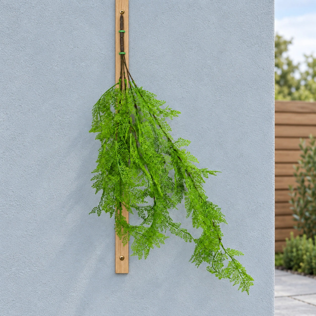 80cm Hanging Fresh Green Dense Maiden Hair Fern Bush UV Resistant - styled product image C
