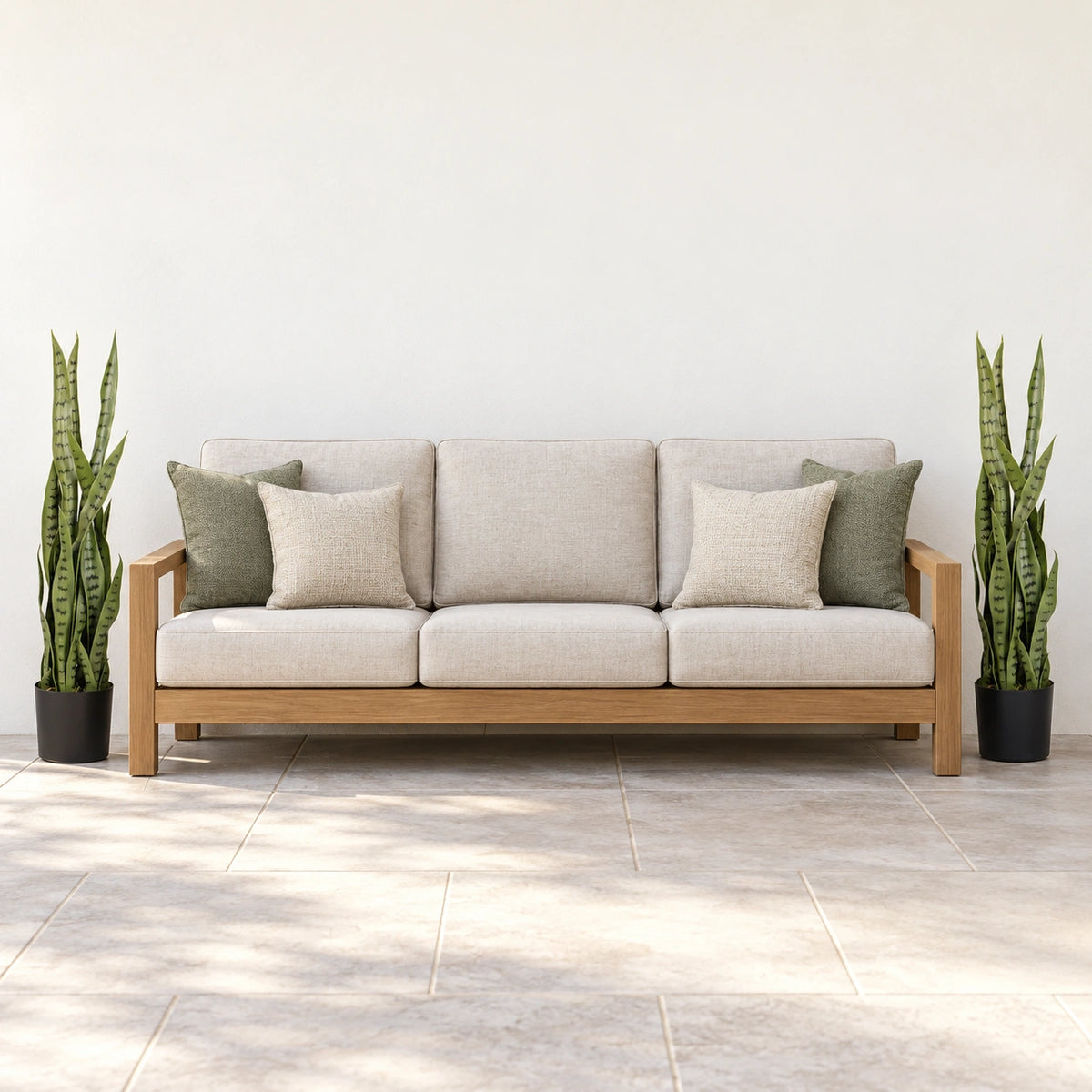 Artificial Snake Plant Sansevieria UV Resistant 85cm - styled product image C