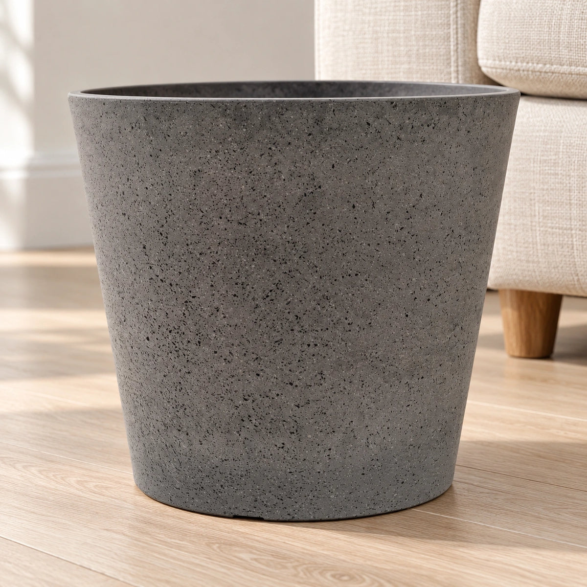 Imitation Stone Grey Pot 40cm - styled product image B